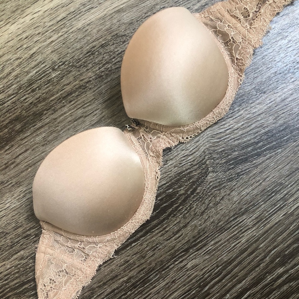 nude strapless bra by PINK 32A